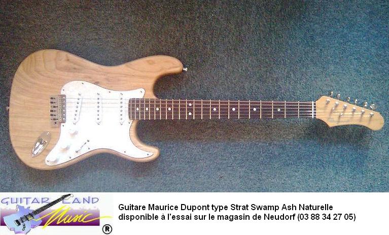 Guitare Maurice Dupont type Strat Naturelle Swamp Ash